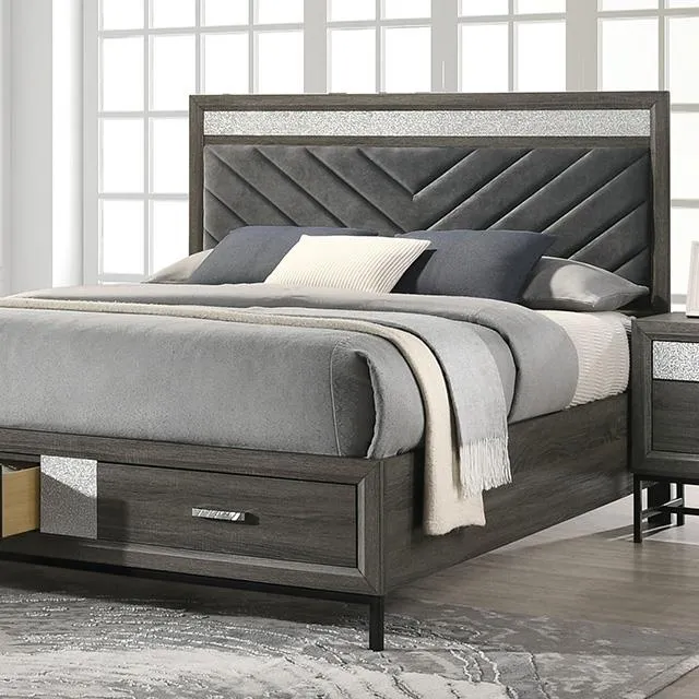 Furniture of America Voleta FM7212GY-EK-BED King Bed