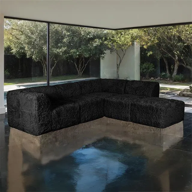 Furniture of America Nappi FM62102BK-SECT-B L-Sectional
