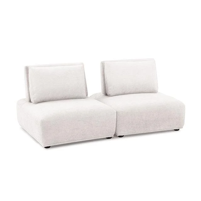 Furniture of America Stavanger FM63001WH-B 2-Seater