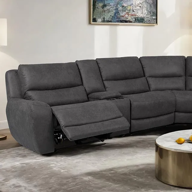 Furniture of America Demetrius CM9930DG-SECT-PM Power Sectional