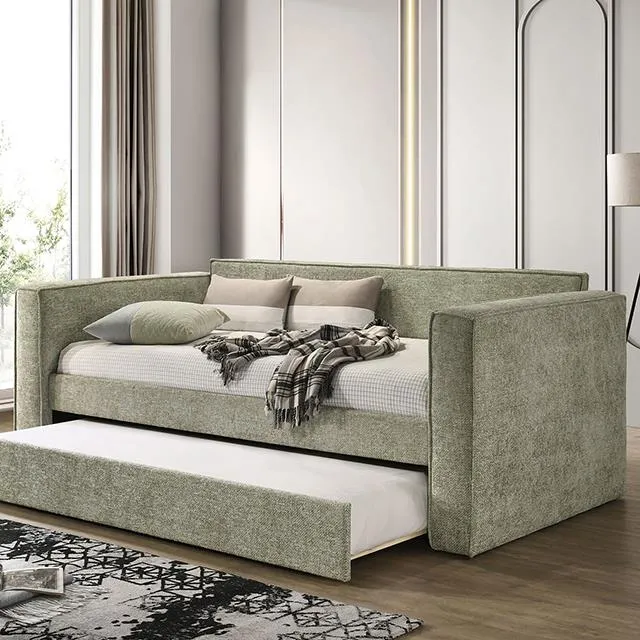 Furniture of America Walsall FM1205GR-BED Twin Daybed with Trundle