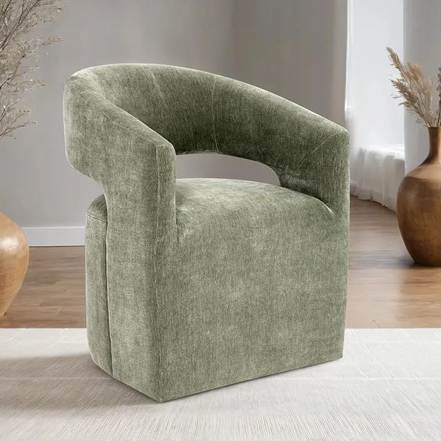 Furniture of America Tresa FM-AC3002GR Arm Chair with Casters
