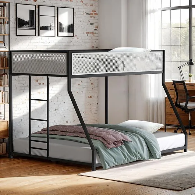 Furniture of America Southall FM-BK1201BK-TF Twin/Full Metal Bunk Bed