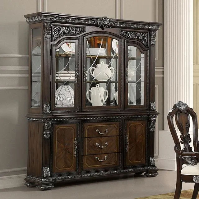 Furniture of America Promenade FM31002DB-HB-SET Hutch And Buffet
