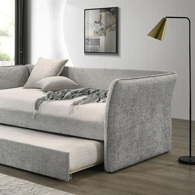 Furniture of America Yuri FM1203GY-BED Twin Daybed with Trundle