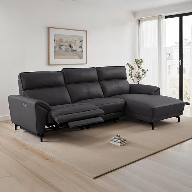 Furniture of America Theola CM9937BK-SECT-PM-R Power Sectional