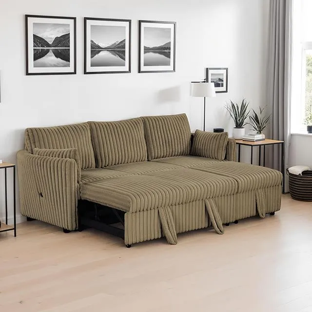 Furniture of America Denholme SL64002BR-SF-PK Sectional with Pull Out