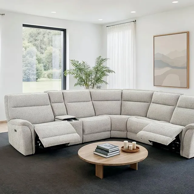 Furniture of America Mattheus CM9944LG-SECT-PM Power Sectional