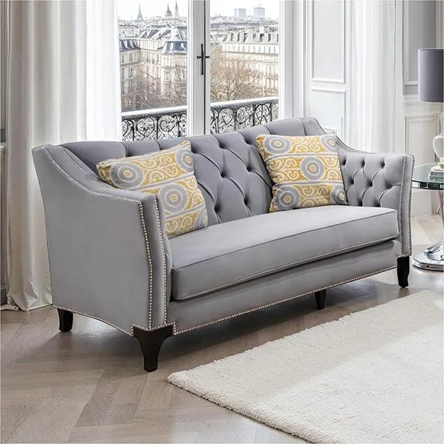 Furniture of America Wilmette SM2296GY-LV Loveseat