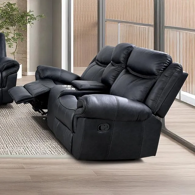 Furniture of America Agata NX6001BK-LV Glider Recliner Loveseat