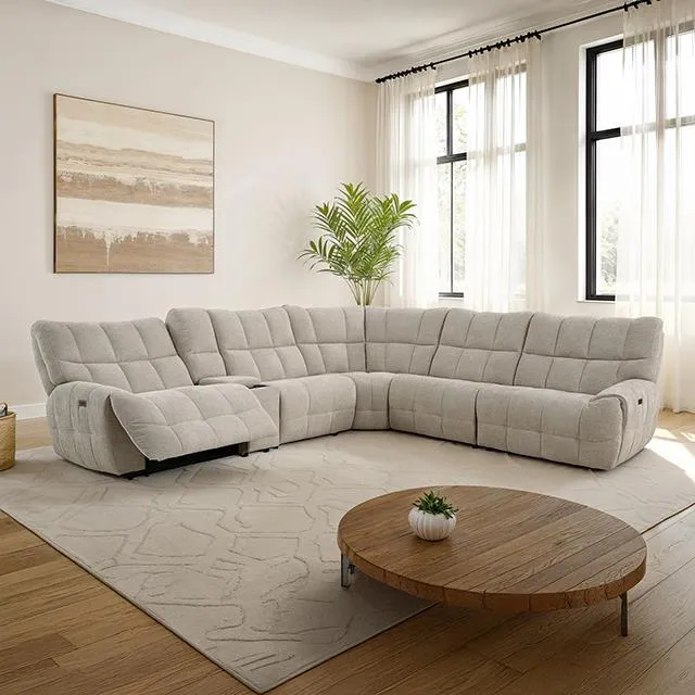 Furniture of America Southwold CM9936BG-SECT-PM Power Sectional