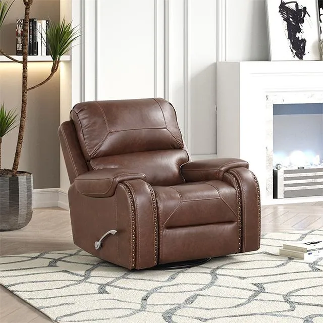 Furniture of America Tepic TM6012BR-H-CH Recliner with Oversized Handle
