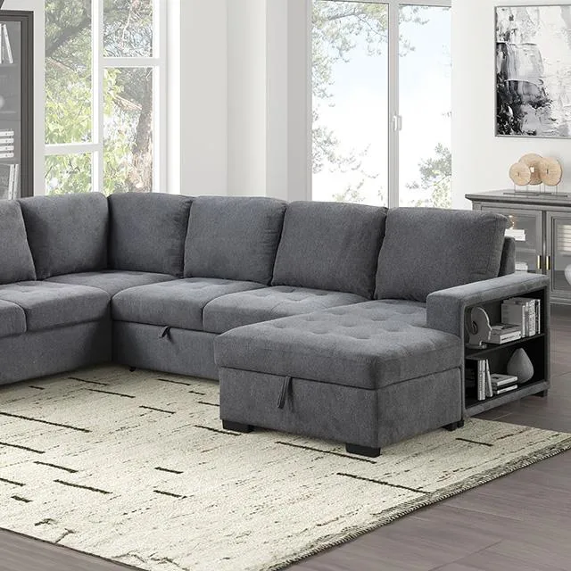 Furniture of America Stockwell FM6966DG-SECT Sleeper Sofa Sectional