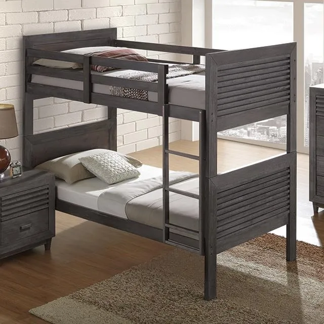 Furniture of America Witham FM-BK108DB-T-BED Twin/Twin Bunk Bed