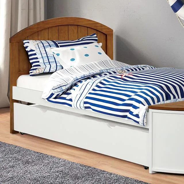 Furniture of America Poseidon FM7629AK-T-BED+TR Twin Captain Bed