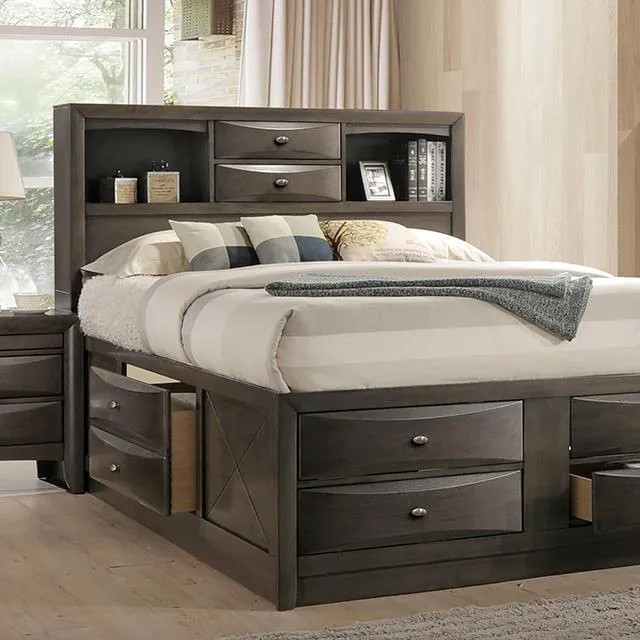 Furniture of America Zosimo FM7210GY-EK-BED King Storage Bed