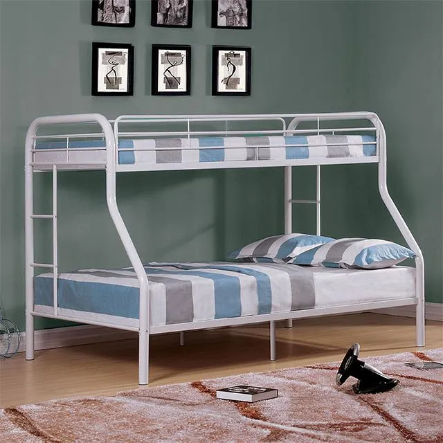 Furniture of America Finnerty CM-BK1032WH-TF-BED Twin/Full Bunk Bed