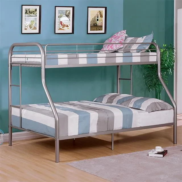 Furniture of America Finnerty CM-BK1032SV-TF-BED Twin/Full Bunk Bed
