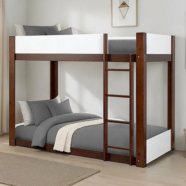 Furniture of America Terri FM-BK204CH-T-BED+M6 Twin/Twin Bunk Bed & Mattress