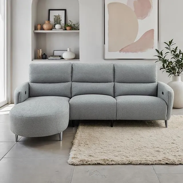 Furniture of America Galten CM9942GY-SECT-PM-L Power Sectional