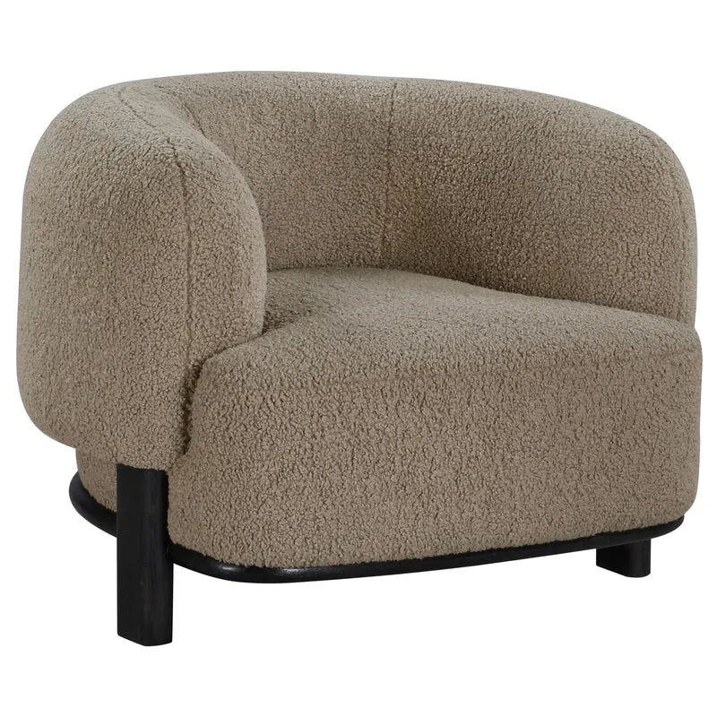 Coaster Furniture Lawler 903170 Upholstered Barrel Back Accent Chair - Mushroom