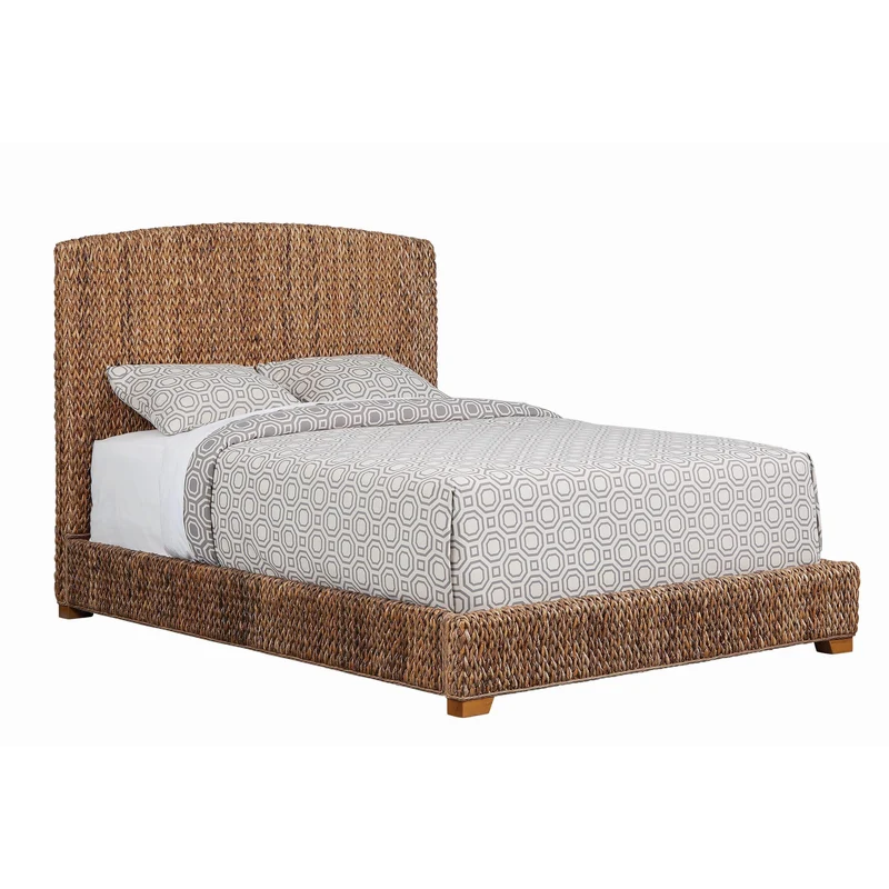 Coaster Furniture Laughton 300501Q Banana Leaf Queen Panel Bed - Amber