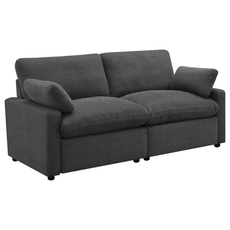 Coaster Furniture Collins 609532P Modular Power Loveseat - Dark Grey