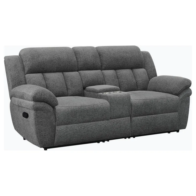 Coaster Furniture Bahrain 609542 Upholstered Motion Loveseat - Charcoal