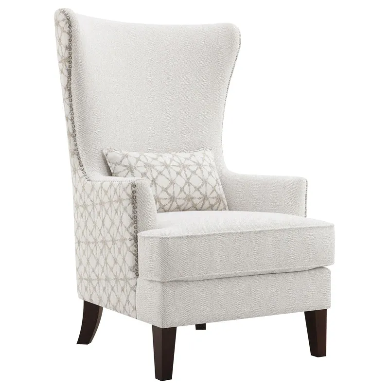 Coaster Furniture Pippin 904066 Upholstered High Wingback Accent Chair - Latte