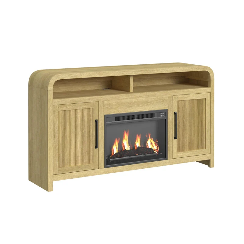 Elements International Ridgemont LA-14440-6-FP Complete 60" Fireplace Cabinet