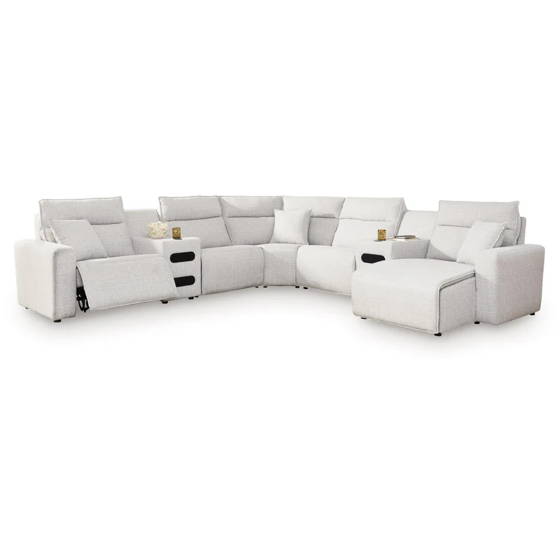 Signature Design by Ashley ModMax II 65907S7 7 pc Power Reclining Sectional with Chaise and Audio Consoles