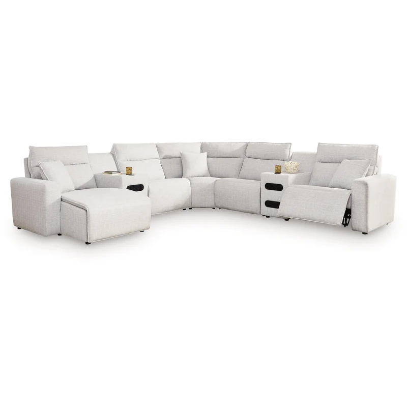Signature Design by Ashley ModMax II 65907S20 7 pc Power Reclining Sectional with Chaise and Audio Consoles