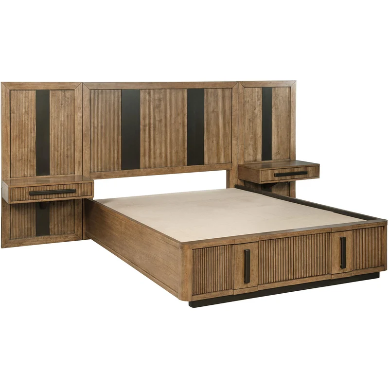 Coaster Furniture Terrace 224900Q-S3P Queen Wall Panel Storage Bed - Ash Brown