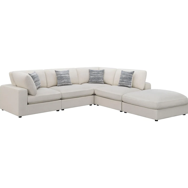 Coaster Furniture Serene 551321-SETC 5 pc Upholstered Modular Sectional - Beige