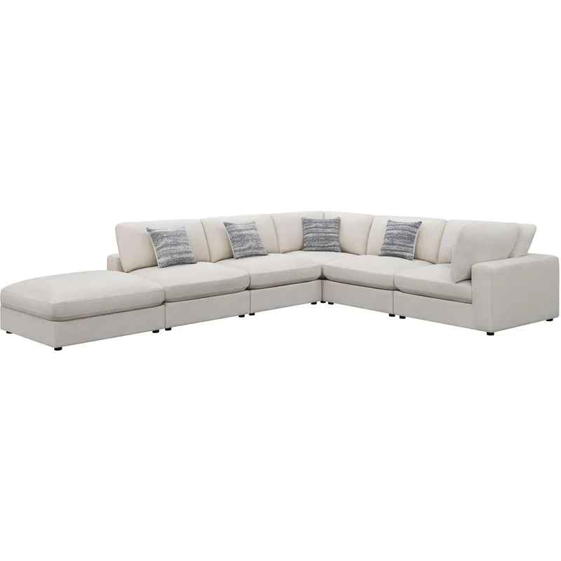 Coaster Furniture Serene 551321-SET 6 pc Upholstered Modular Sectional - Beige