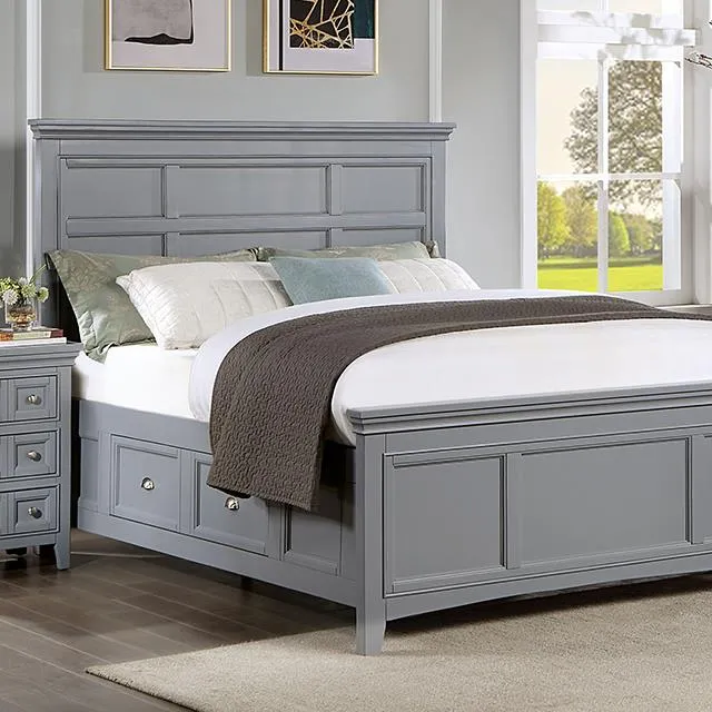 Furniture of America Castlile CM7413GY-CK California King Bed