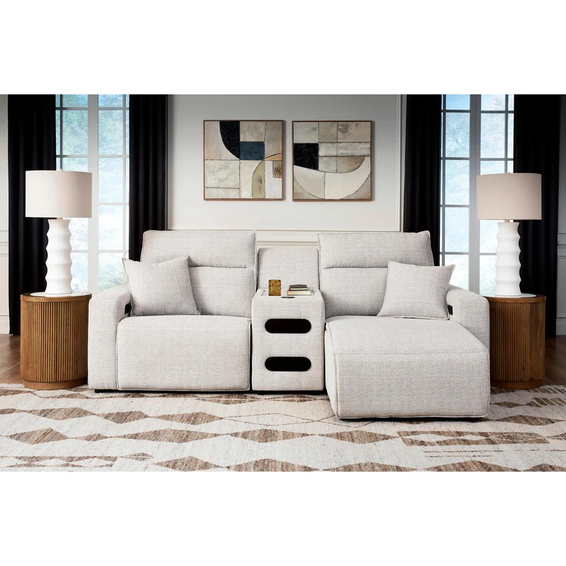 Signature Design by Ashley ModMax II 65907S5 3 pc Power Reclining Sectional with Chaise and Audio Console