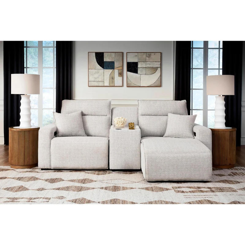 Signature Design by Ashley ModMax II 65907S4 3 pc Power Reclining Sectional with Chaise and Console