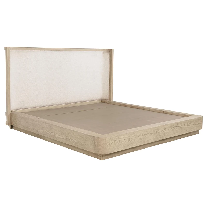 Coaster Furniture Kailani 225041Q 49-inch Queen Wingback Bed - Beige Oak