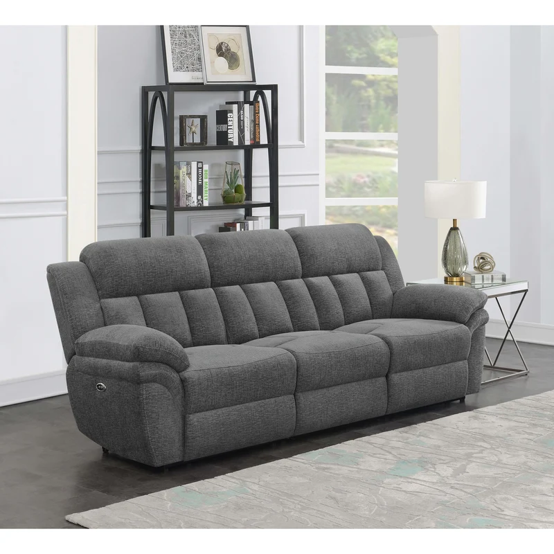 Coaster Furniture Bahrain 609541P Upholstered Power Sofa - Charcoal