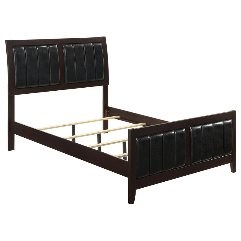 Coaster Furniture Carlton 202091KE Wood Eastern King Panel Bed - Cappuccino