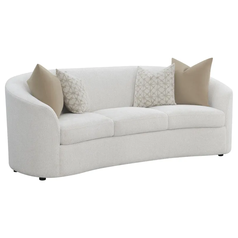 Coaster Furniture Rainn 509171 Boucle Upholstered Sloped Arm Sofa - Latte