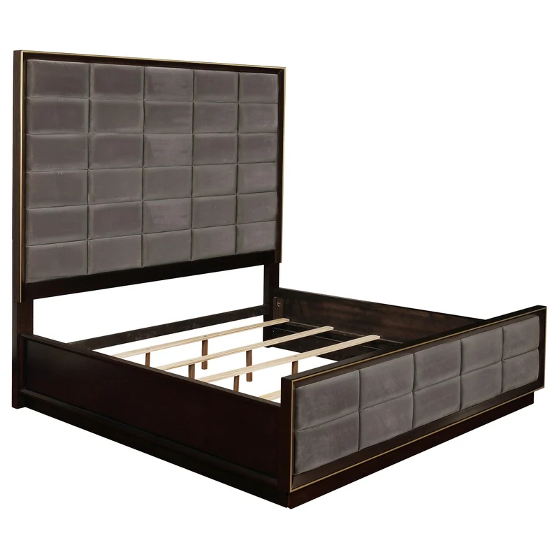 Coaster Furniture Durango 223261KE 77-inch Eastern King Panel Bed - Smoked Peppercorn
