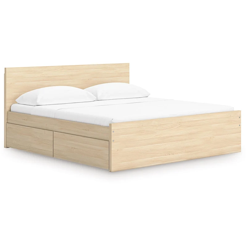 Signature Design by Ashley Onita EB9632B24 King Panel Platform Bed with 2 Side Storage