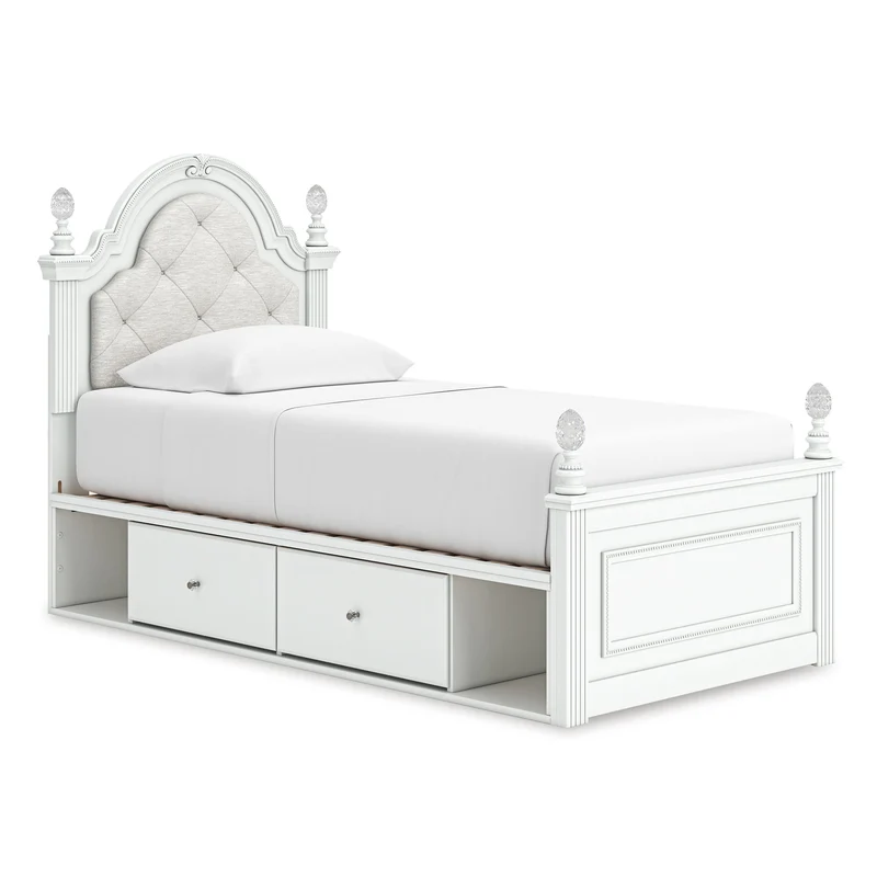 Signature Design by Ashley Kozlani Twin Upholstered Panel Bed with Storage PCB1819-153/PCB1819-52/PCB1819-150/B100-11