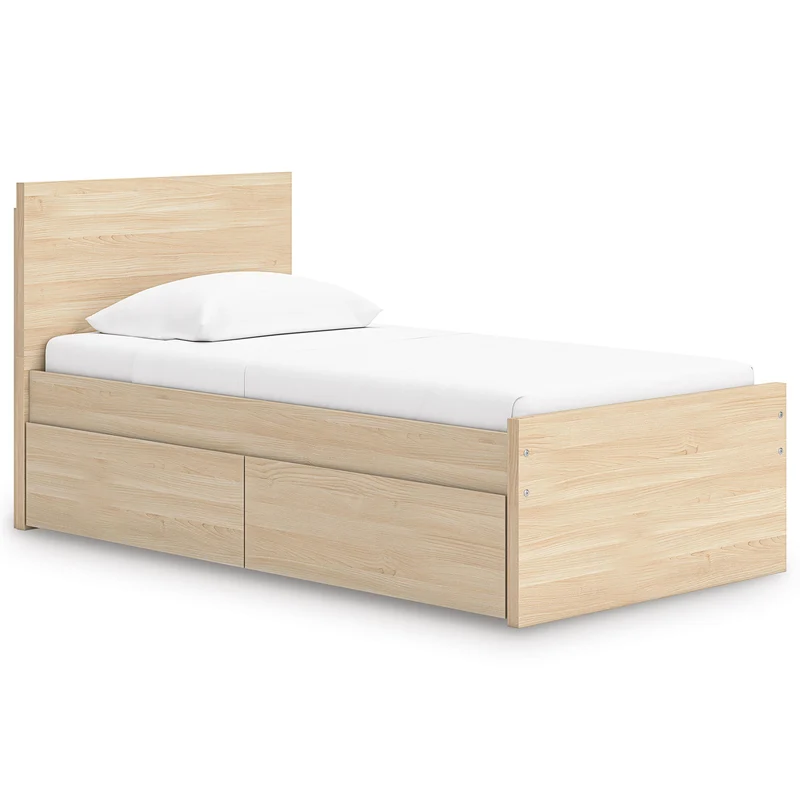 Signature Design by Ashley Onita EB9632B10 Twin Panel Platform Bed with 1 Side Storage