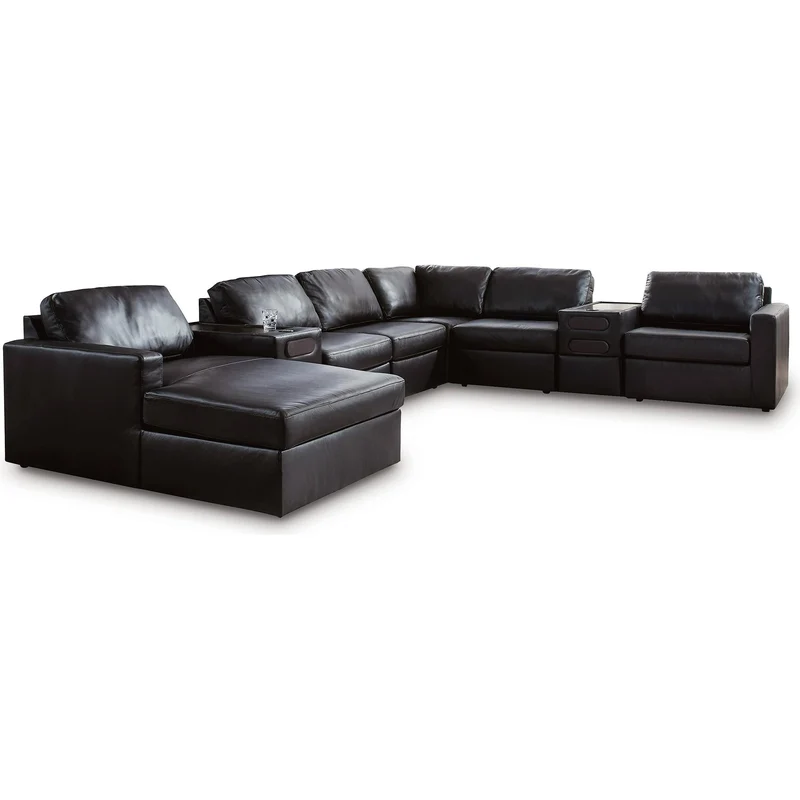 Signature Design by Ashley ModMax II 74305S47 8 pc Sectional with Chaise and Audio Consoles