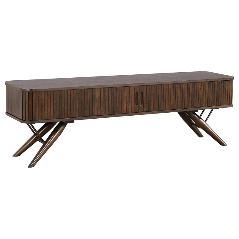 Coaster Furniture Valna 701713 Wood 71" TV Stand with Sliding Doors - Walnut