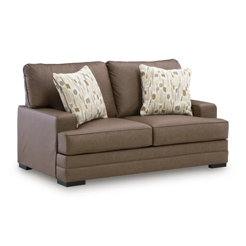 Benchcraft VillaCourt Stationary Leather Look Loveseat 7490935