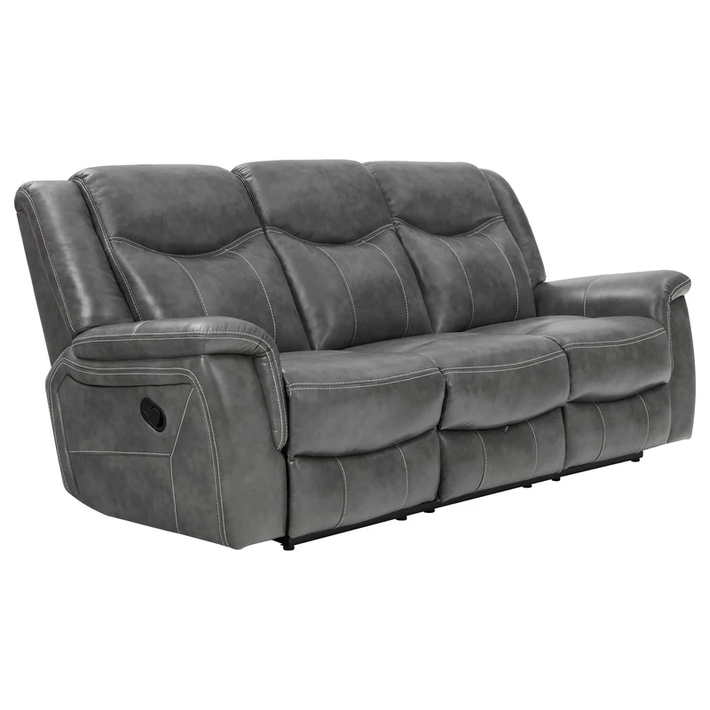 Coaster Furniture Conrad 650354 Upholstered Padded Arm Motion Sofa - Grey